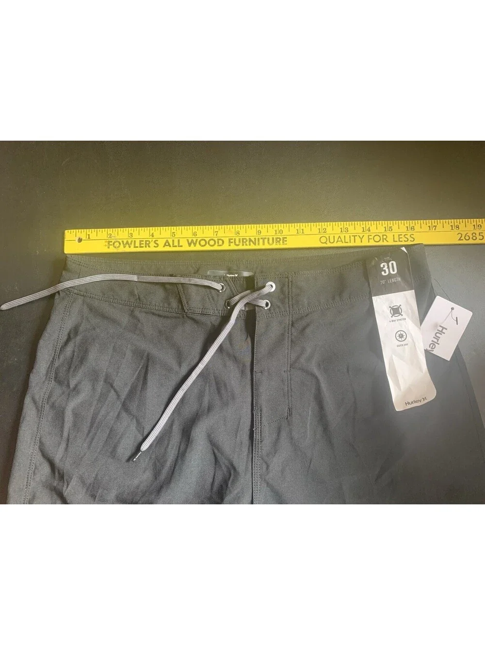 Hurley Men's Swim Shorts Black Size 30 Quick Dry New With Tags